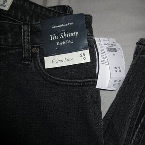 Abercrombie Skinny High Rise Black Jeans